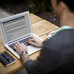 Man working at laptop