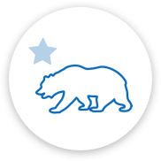 icon with a star and a bear representing California