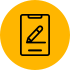 icon of a clipboard and pencil