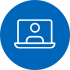 icon of a laptop with a person on the screen